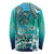 Fiji Born Indian Long Sleeve Shirt Palm Paisley With Tapa Pattern