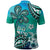 Fiji Born Indian Polo Shirt Palm Paisley With Tapa Pattern