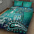 Fiji Born Indian Quilt Bed Set Palm Paisley With Tapa Pattern