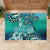 Fiji Born Indian Rubber Doormat Palm Paisley With Tapa Pattern