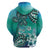 Fiji Born Indian Zip Hoodie Palm Paisley With Tapa Pattern