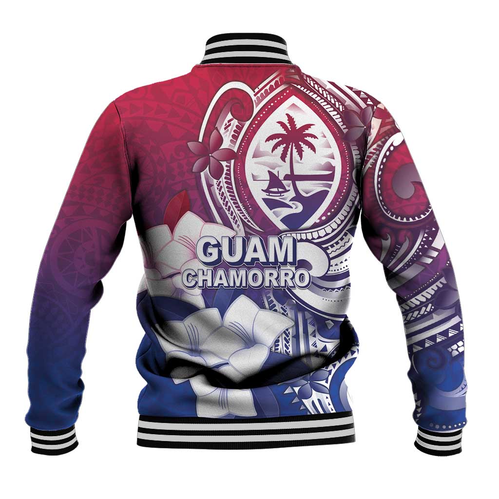 Guam Gadao Baseball Jacket Hafa Adai Micronesian Tribal Pattern