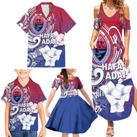 Guam Gadao Family Matching Summer Maxi Dress and Hawaiian Shirt Hafa Adai Micronesian Tribal Pattern