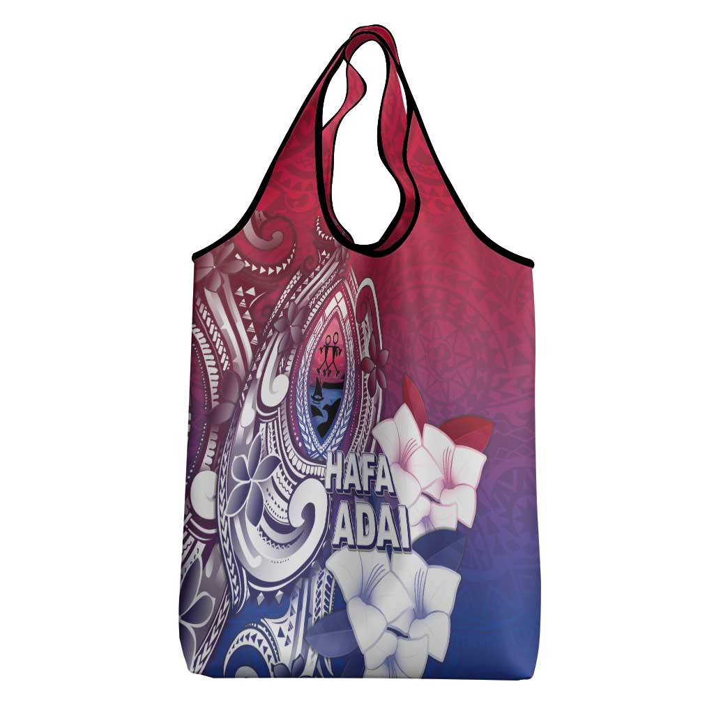 Guam Gadao Grocery Bag Hafa Adai Micronesian Tribal Pattern