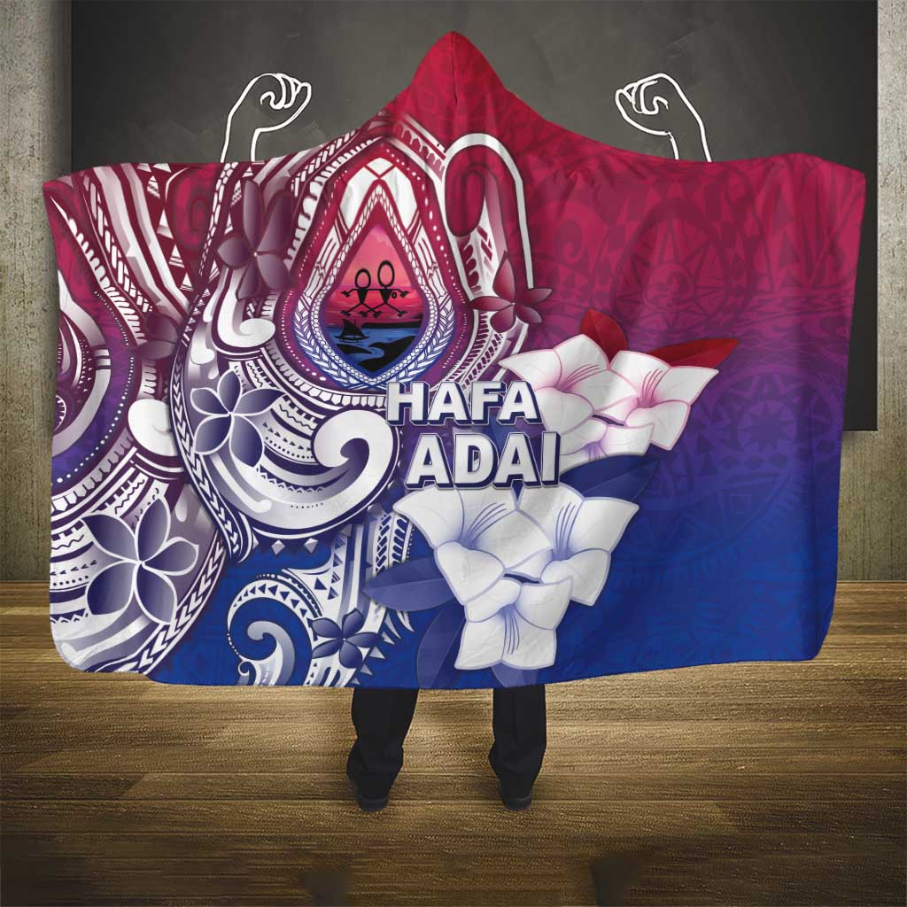 Guam Gadao Hooded Blanket Hafa Adai Micronesian Tribal Pattern