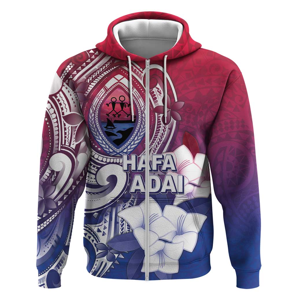 Guam Gadao Hoodie Hafa Adai Micronesian Tribal Pattern