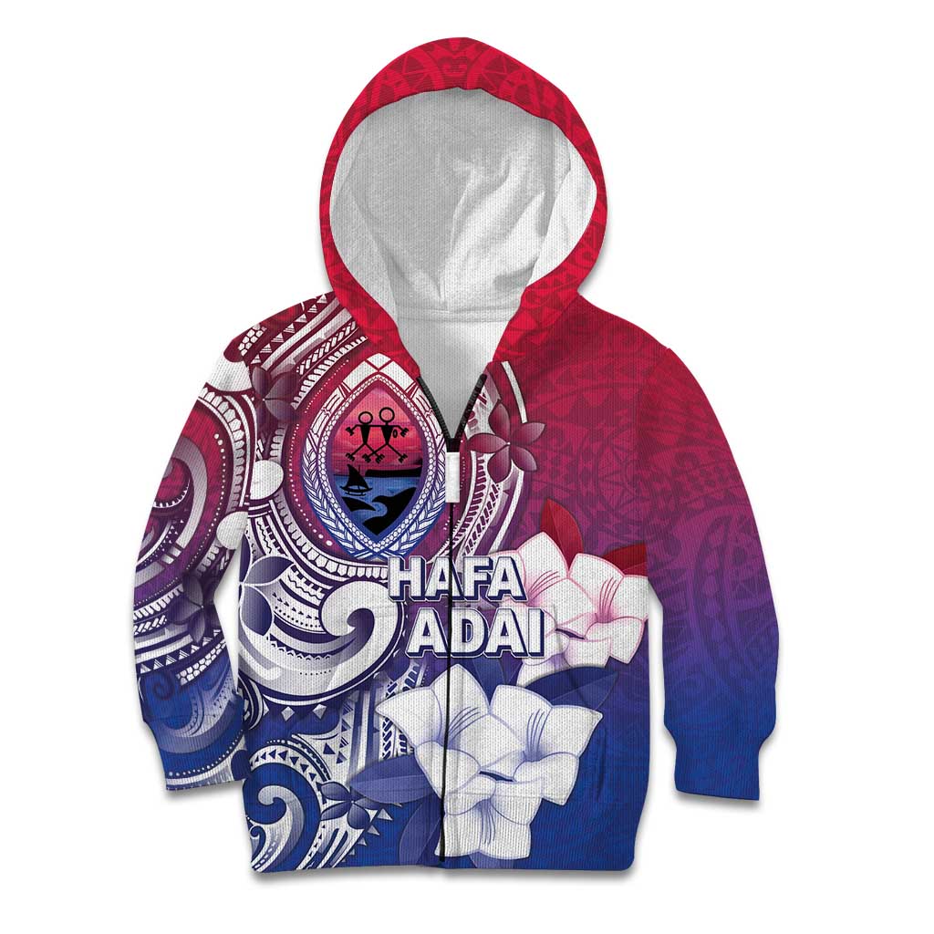 Guam Gadao Kid Hoodie Hafa Adai Micronesian Tribal Pattern