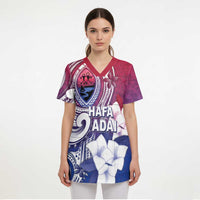Guam Gadao Scrub Top Hafa Adai Micronesian Tribal Pattern - Polynesian Pride