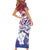 Guam Gadao Short Sleeve Bodycon Dress Hafa Adai Micronesian Tribal Pattern