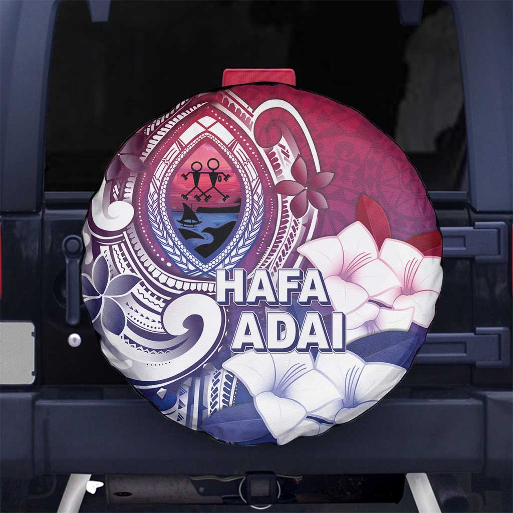 Guam Gadao Spare Tire Cover Hafa Adai Micronesian Tribal Pattern