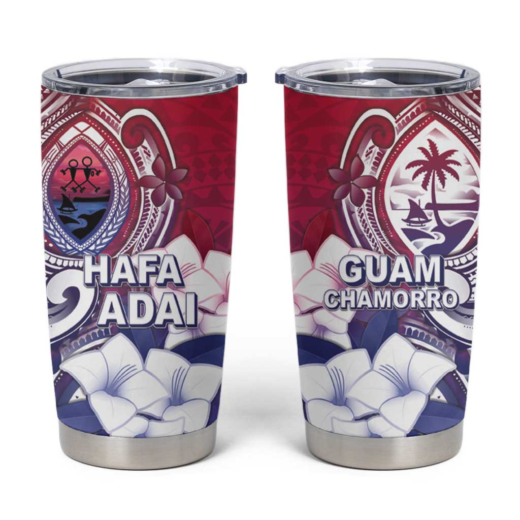 Guam Gadao Tumbler Cup Hafa Adai Micronesian Tribal Pattern LT05 Red - Polynesian Pride