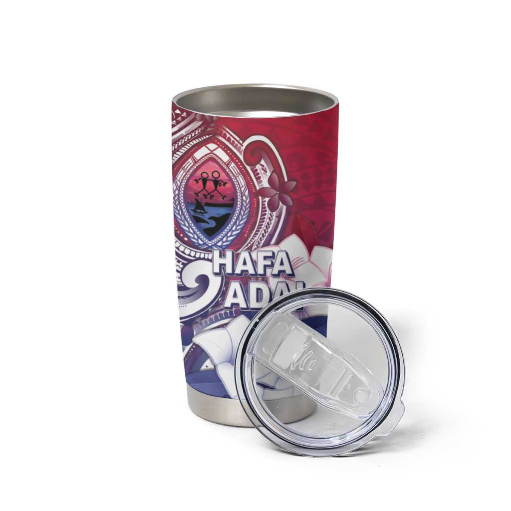Guam Gadao Tumbler Cup Hafa Adai Micronesian Tribal Pattern LT05 - Polynesian Pride