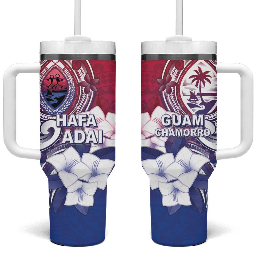 Guam Gadao Tumbler With Handle Hafa Adai Micronesian Tribal Pattern