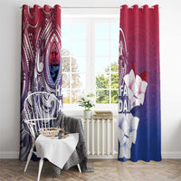 Guam Gadao Window Curtain Hafa Adai Micronesian Tribal Pattern