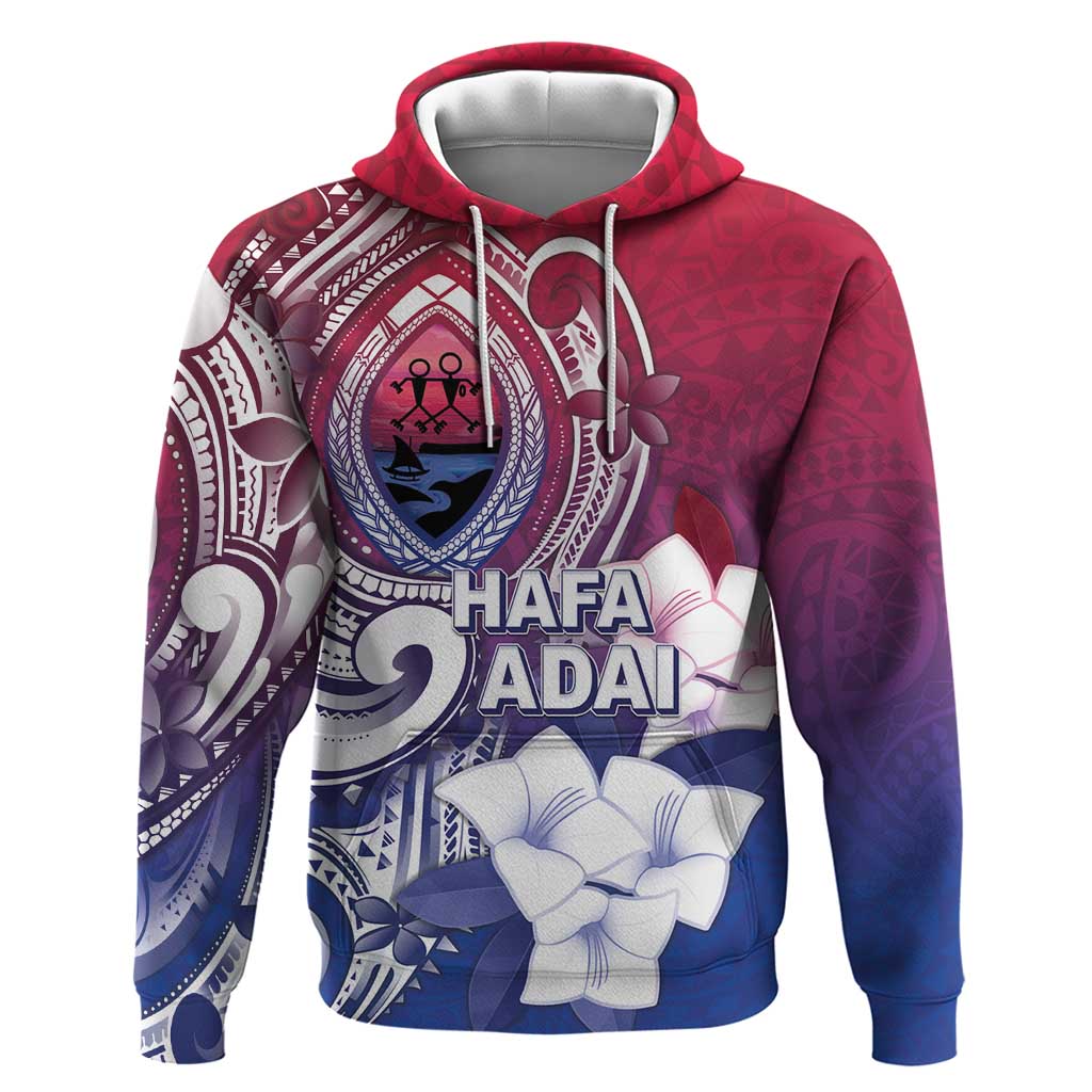Guam Gadao Zip Hoodie Hafa Adai Micronesian Tribal Pattern LT05 Pullover Hoodie Red - Polynesian Pride