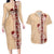 Tonga Language Week Couples Matching Long Sleeve Bodycon Dress and Hawaiian Shirt Hibiscus Tongan Ngatu Pattern