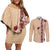 Tonga Language Week Couples Matching Off Shoulder Short Dress and Long Sleeve Button Shirt Hibiscus Tongan Ngatu Pattern