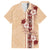 Tonga Language Week Family Matching Short Sleeve Bodycon Dress and Hawaiian Shirt Hibiscus Tongan Ngatu Pattern