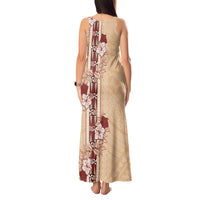 Tonga Language Week Tank Maxi Dress Hibiscus Tongan Ngatu Pattern