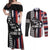 Hawaii 1959 Statehood Day Couples Matching Off Shoulder Maxi Dress and Long Sleeve Button Shirt Classic Style