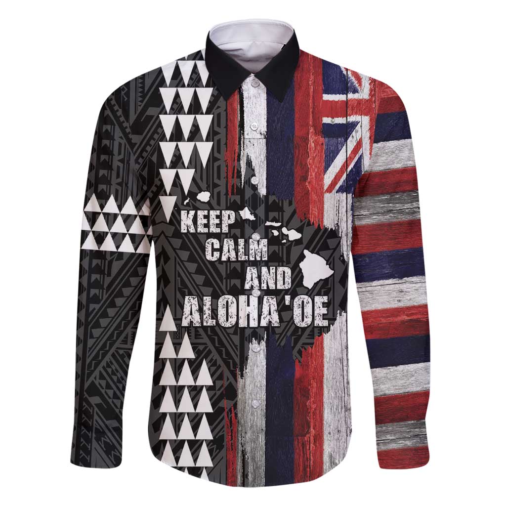 Hawaii 1959 Statehood Day Family Matching Long Sleeve Bodycon Dress and Hawaiian Shirt Classic Style LT05 Dad's Shirt - Long Sleeve Black - Polynesian Pride
