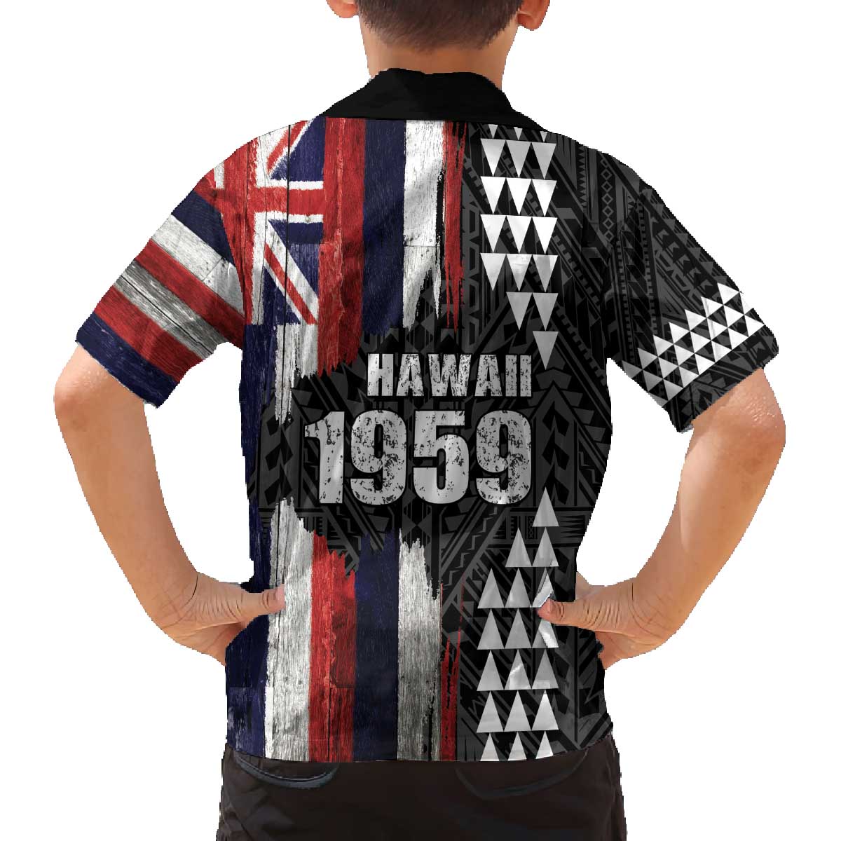 Hawaii 1959 Statehood Day Family Matching Puletasi and Hawaiian Shirt Classic Style