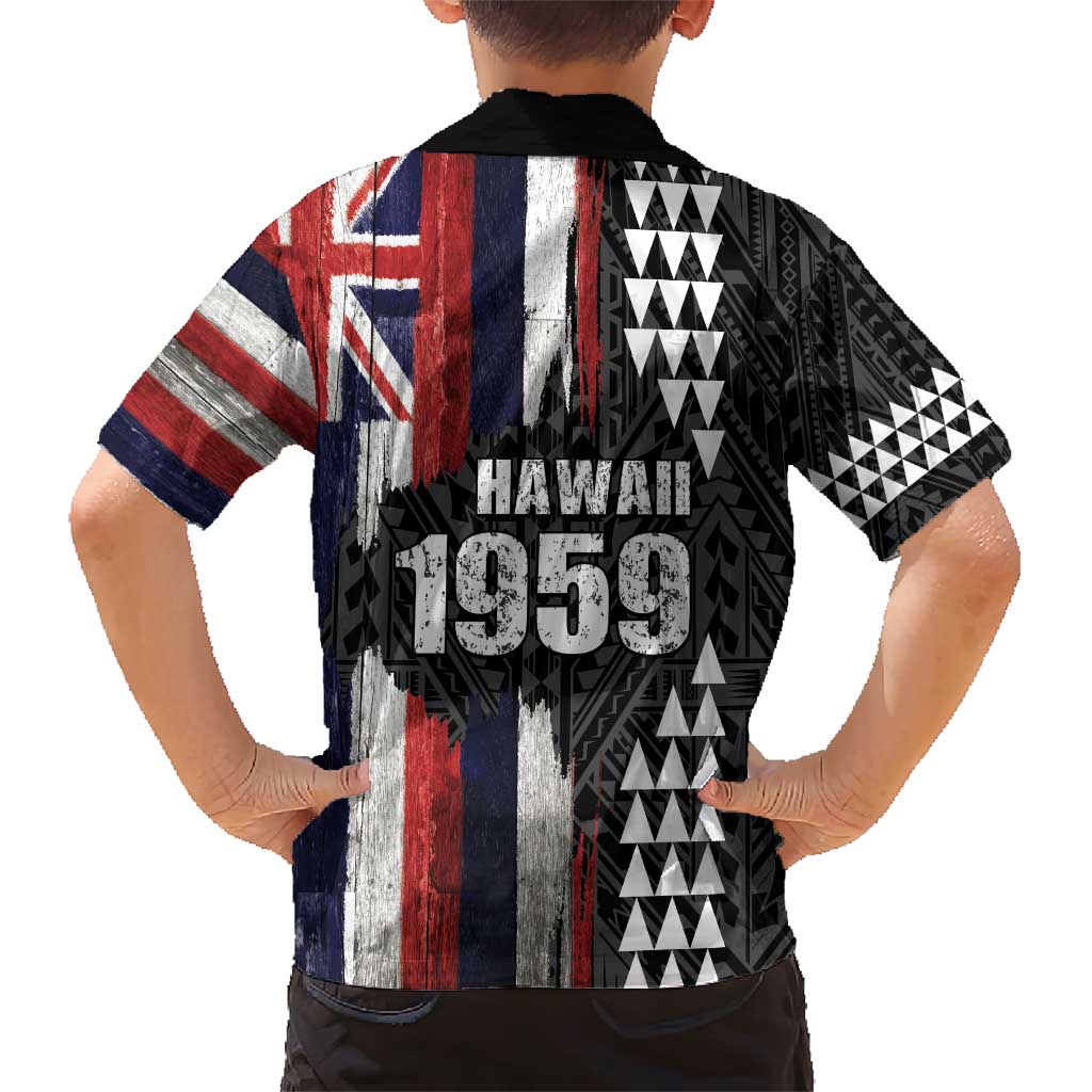 Hawaii 1959 Statehood Day Family Matching Short Sleeve Bodycon Dress and Hawaiian Shirt Classic Style LT05 - Polynesian Pride