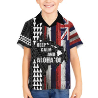 Hawaii 1959 Statehood Day Family Matching Short Sleeve Bodycon Dress and Hawaiian Shirt Classic Style LT05 Son's Shirt Black - Polynesian Pride