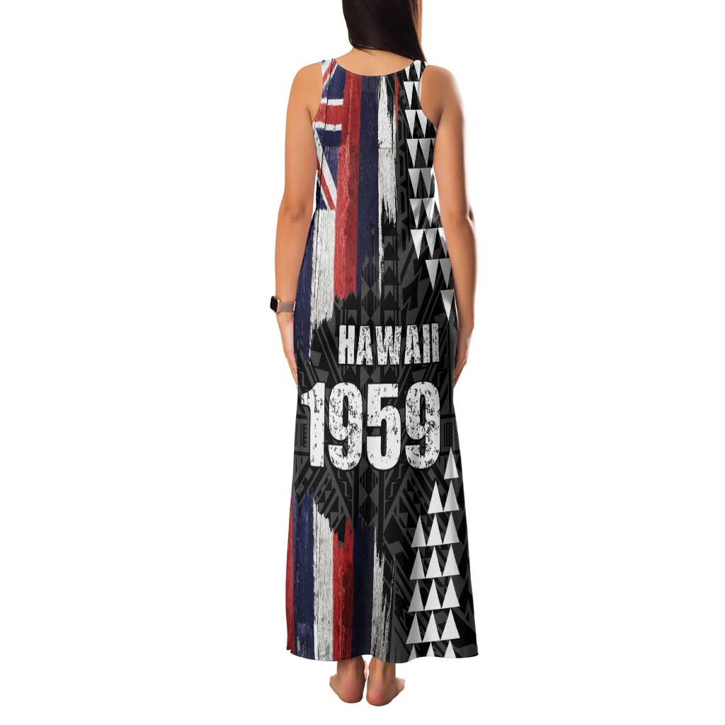 Hawaii 1959 Statehood Day Family Matching Tank Maxi Dress and Hawaiian Shirt Classic Style