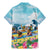 Hawaii Outrigger Canoe Race Family Matching Mermaid Dress and Hawaiian Shirt Polynesian Style Watercolor Style