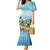 Hawaii Outrigger Canoe Race Family Matching Mermaid Dress and Hawaiian Shirt Polynesian Style Watercolor Style