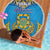 Tuvalu Independence Day Beach Blanket Coat Of Arms With Polynesian Dolphin Tattoo