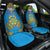 Tuvalu Independence Day Car Seat Cover Coat Of Arms With Polynesian Dolphin Tattoo