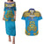 Personalised Tuvalu Independence Day Couples Matching Puletasi and Hawaiian Shirt Coat Of Arms With Polynesian Dolphin Tattoo