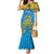 Personalised Tuvalu Independence Day Family Matching Mermaid Dress and Hawaiian Shirt Coat Of Arms With Polynesian Dolphin Tattoo