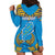 Personalised Tuvalu Independence Day Hoodie Dress Coat Of Arms With Polynesian Dolphin Tattoo