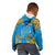 Personalised Tuvalu Independence Day Kid Hoodie Coat Of Arms With Polynesian Dolphin Tattoo