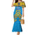 Personalised Tuvalu Independence Day Mermaid Dress Coat Of Arms With Polynesian Dolphin Tattoo