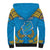 Personalised Tuvalu Independence Day Sherpa Hoodie Coat Of Arms With Polynesian Dolphin Tattoo