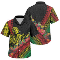 Retro Hawaiian Singer Family Matching Puletasi and Hawaiian Shirt Polynesian Style Tropical Flowers LT05 Son's Shirt Black - Polynesian Pride