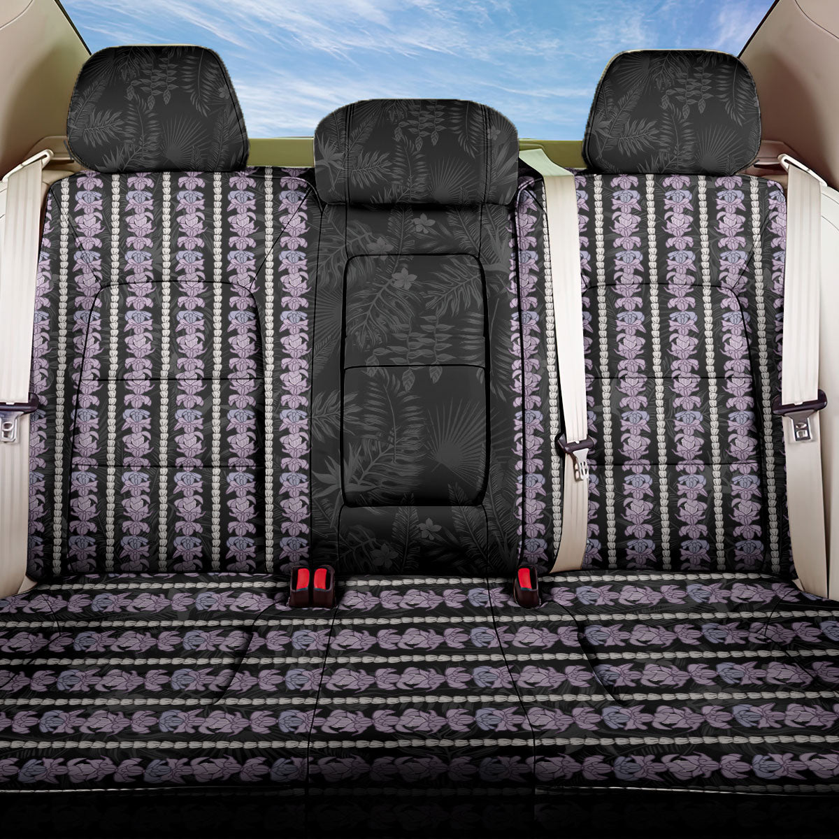 Hawaii Queen Liliuokalani Back Car Seat Cover Hawaiian Lei Pua Kalaunu