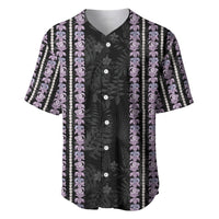 Hawaii Queen Liliuokalani Baseball Jersey Hawaiian Lei Pua Kalaunu LT05 Black - Polynesian Pride