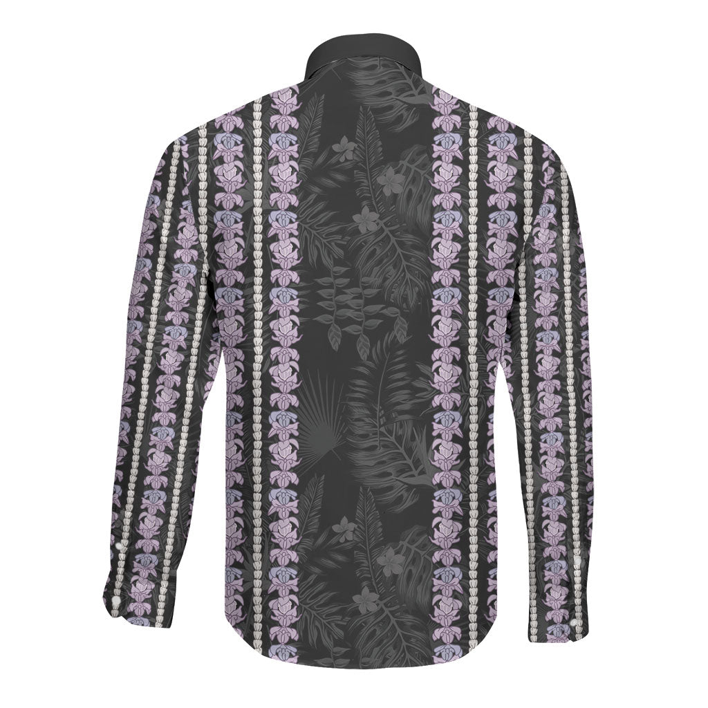 Hawaii Queen Liliuokalani Long Sleeve Button Shirt Hawaiian Lei Pua Kalaunu LT05 - Polynesian Pride