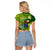 Personalized Cook Islands Raglan Cropped T Shirt Coat Of Arms Plumeria Polynesian Turtle LT05 - Polynesian Pride