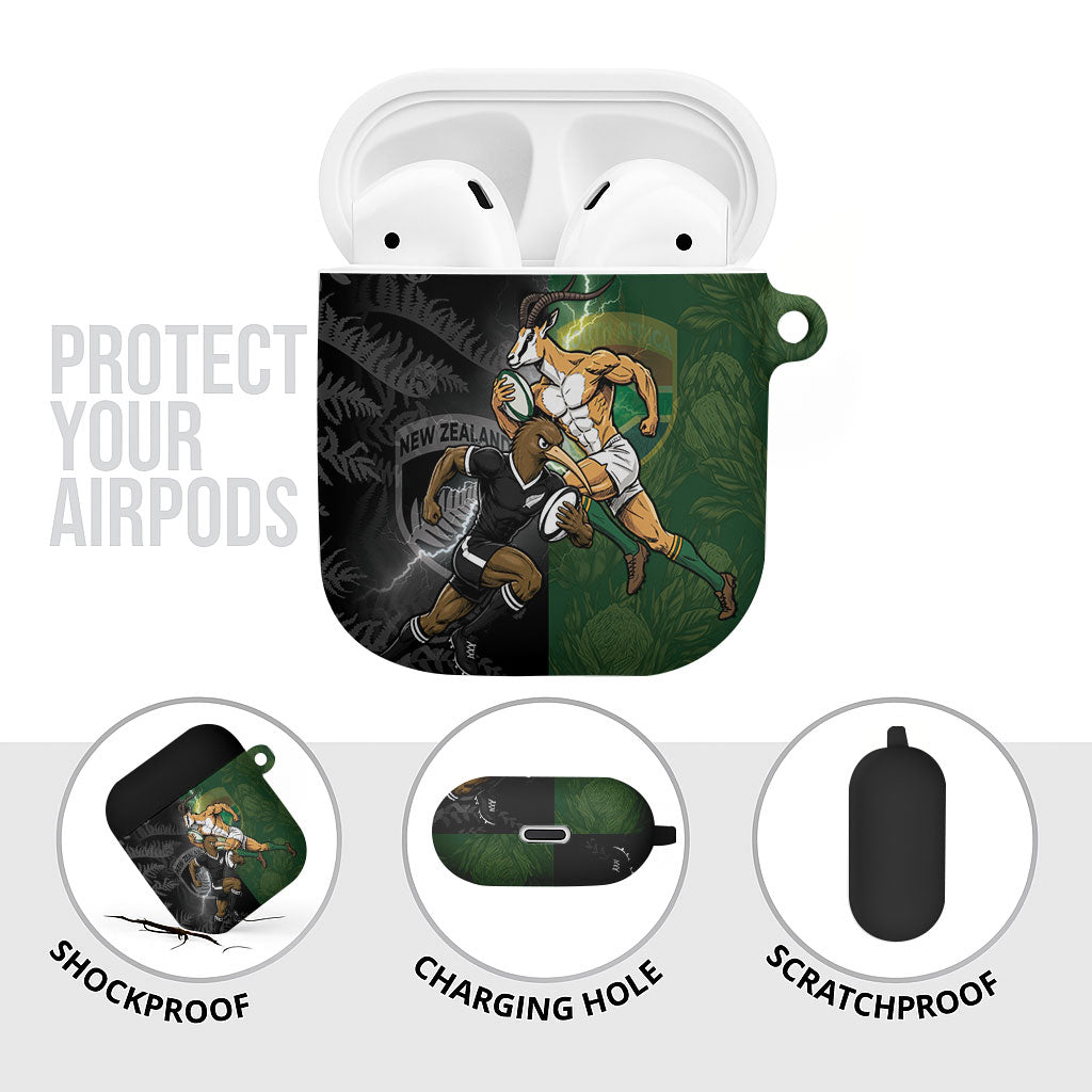South Africa And New Zealand AirPods Case Springboks And Kiwis Rugby Rivalry