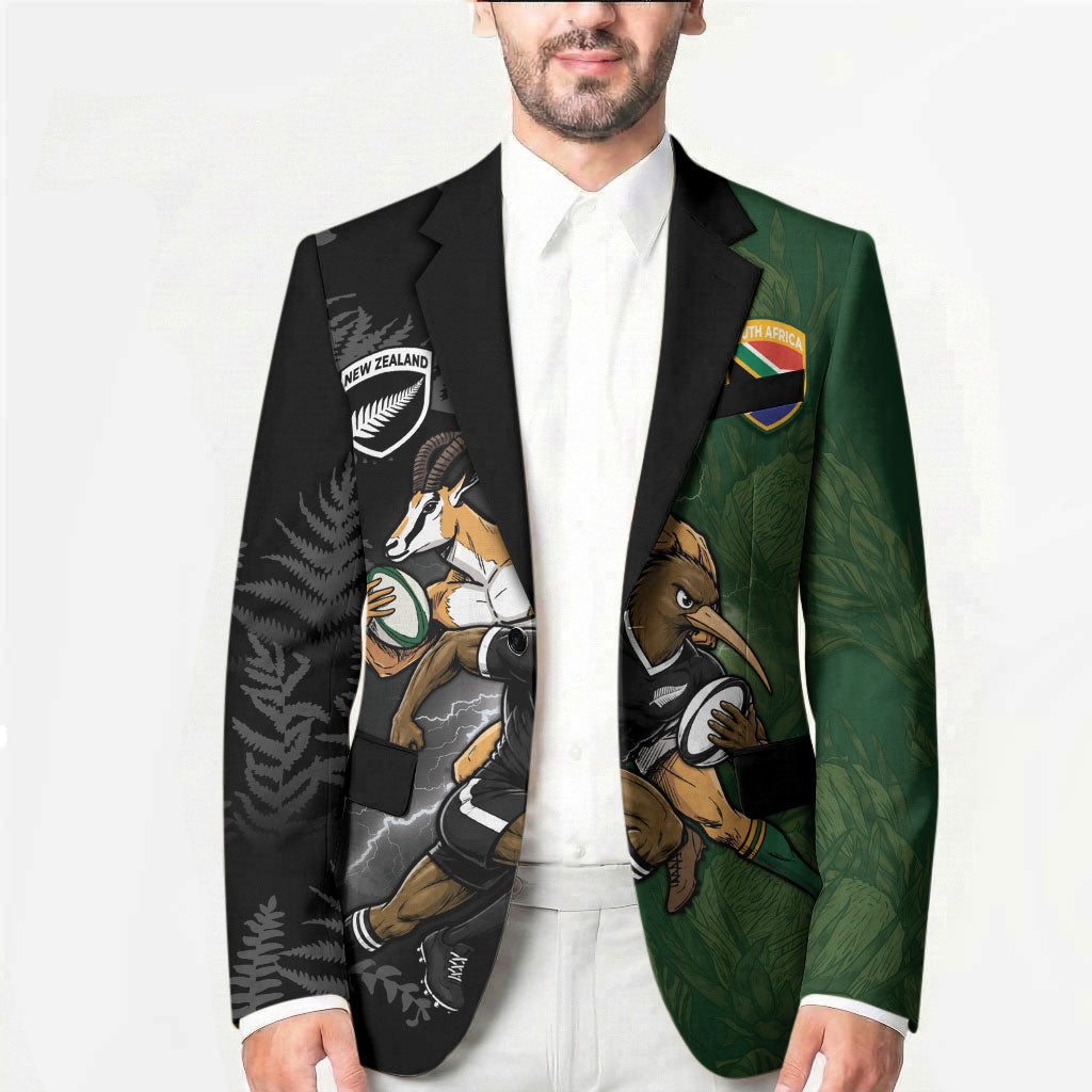 Custom South Africa And New Zealand Blazer Springboks And Kiwis Rugby Rivalry