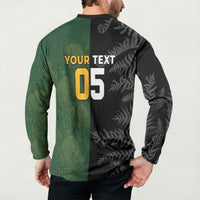 Custom South Africa And New Zealand Button Sweatshirt Springboks And Kiwis Rugby Rivalry
