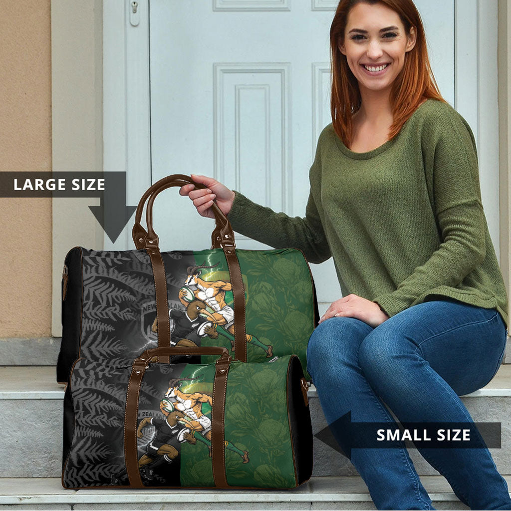 South Africa And New Zealand Travel Bag Springboks And Kiwis Rugby Rivalry