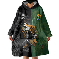 Custom South Africa And New Zealand Wearable Blanket Hoodie Springboks And Kiwis Rugby Rivalry