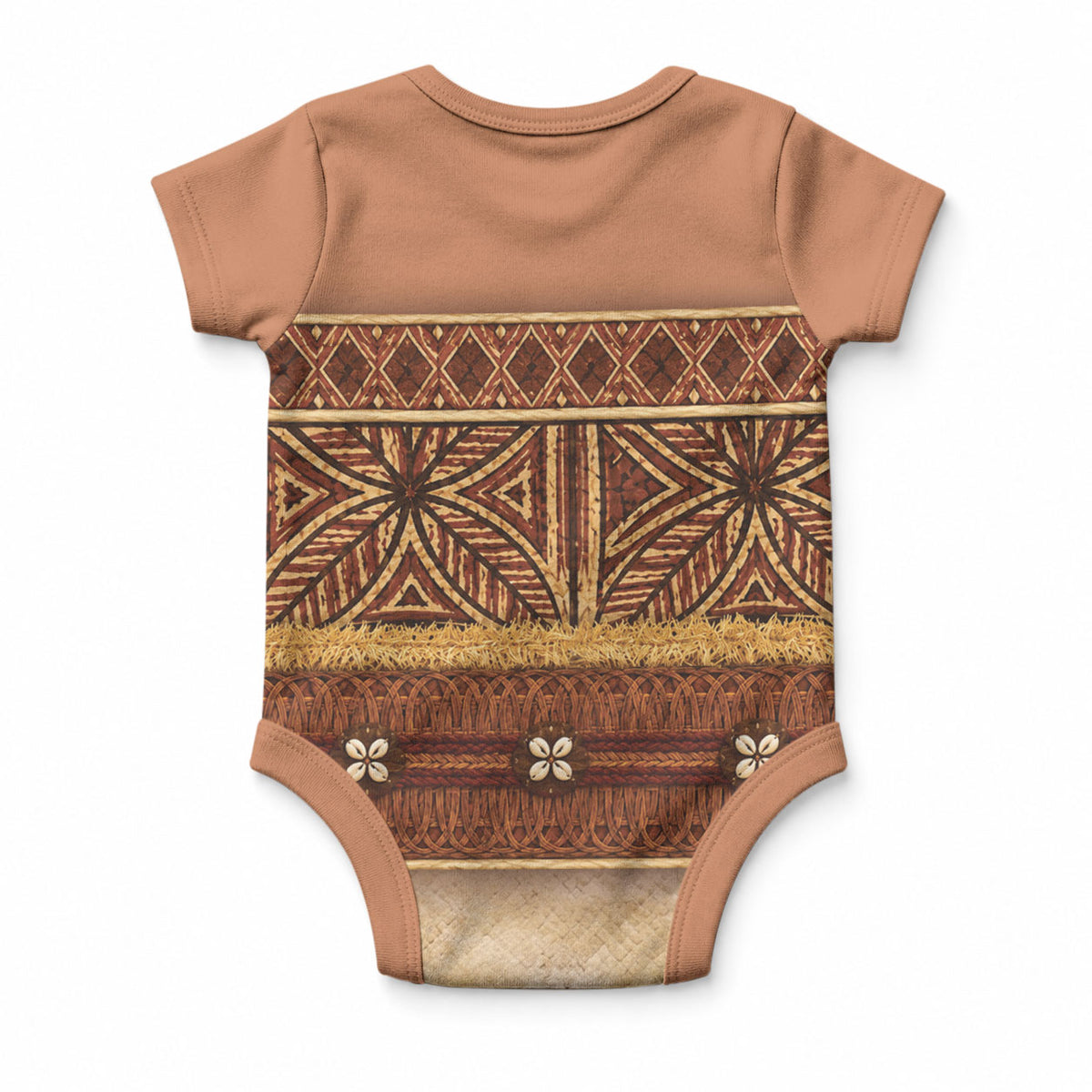 Polynesian Princess Inspired Cosplay Costume Baby Onesie Traditional Tapa Pattern